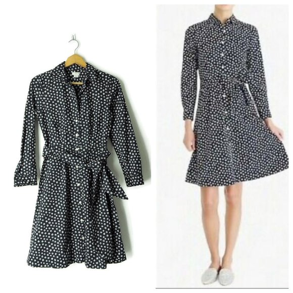 J. Crew Dresses & Skirts - J Crew tie-waist shirtdress long sleeves